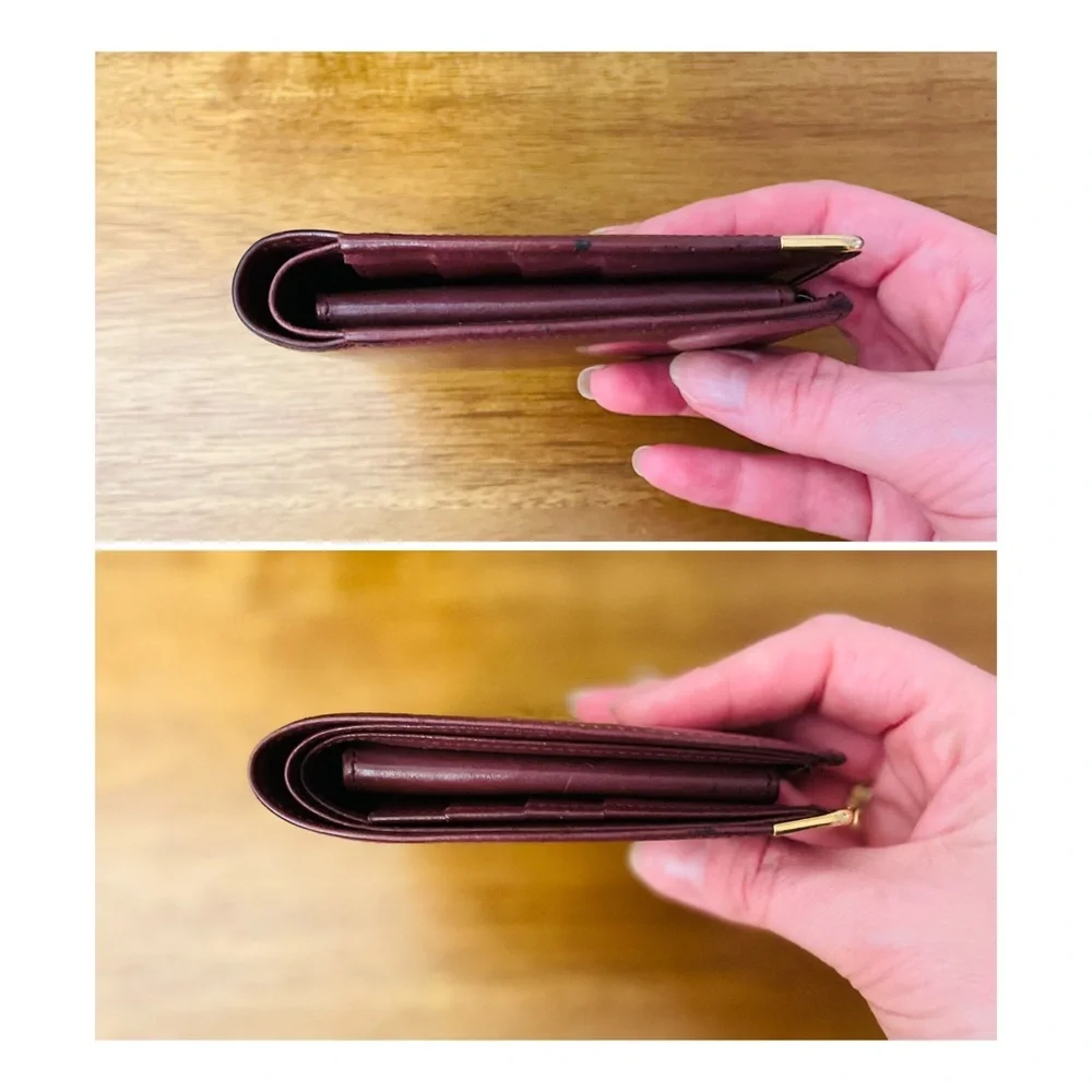 CARTIER Bordeaux Calfskin Bifold Wallet CURRENT 💯 AUTHENTIC - Picture 13 of 15